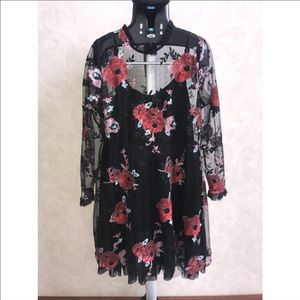 Eloquii Floral Sequin Dress